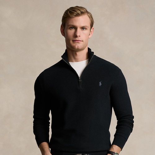 Mesh-Knit Cotton Quarter-Zip Jumper - Polo Ralph Lauren - Modalova