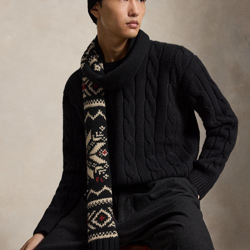 Patterned Wool-Blend Scarf - Polo Ralph Lauren - Modalova