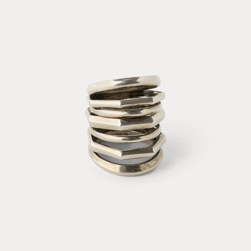Antiqued Silver-Tone Orbit Ring - Collection - Modalova
