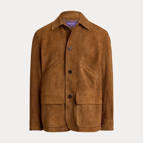 Hand-Tailored Suede Utility Jacket - Purple Label - Modalova
