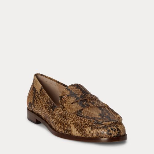 Wynnie Python-Embossed Leather Loafer - Lauren - Modalova
