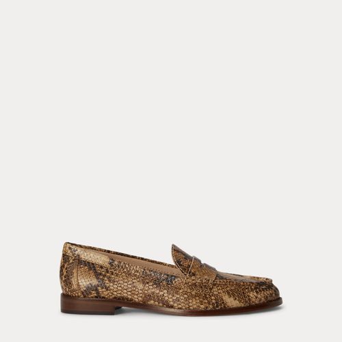 Wynnie Python-Embossed Leather Loafer - Lauren - Modalova