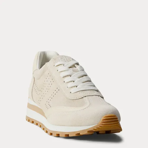 Dani Perforated Suede Trainer - Lauren - Modalova