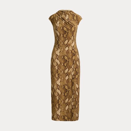 Python-Print Jersey Cap-Sleeve Dress - Lauren - Modalova