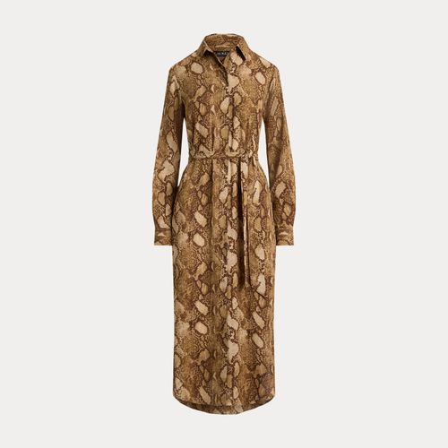 Python-Print Georgette Shirtdress - Lauren - Modalova