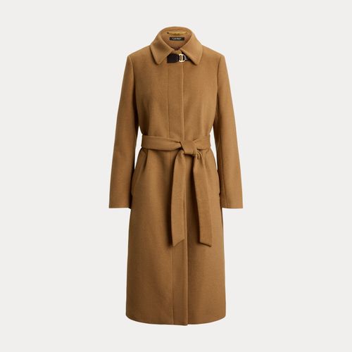 Buckle-Trim Belted Wool-Blend Coat - Lauren - Modalova