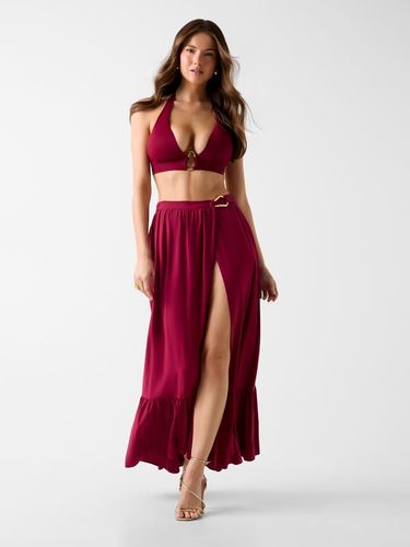 Falda Maxi Envolvente - Guess - Modalova