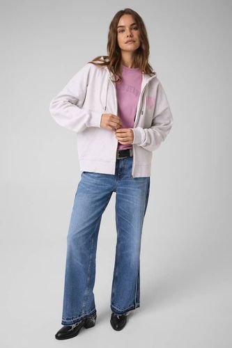 Sudadera Estampada Con Capucha Y Cremallera - Guess Jeans - Modalova