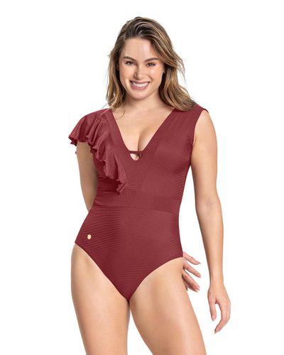 Eco Friendly One-Piece Swimsuit-Slimming Tummy Compression - Leonisa - Modalova