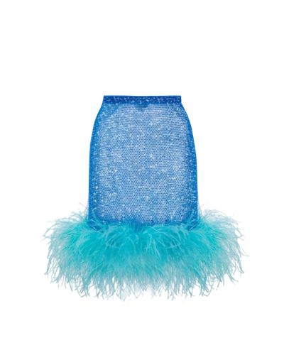 Baby Blue Feathers Skirt - Santa Brands - Modalova