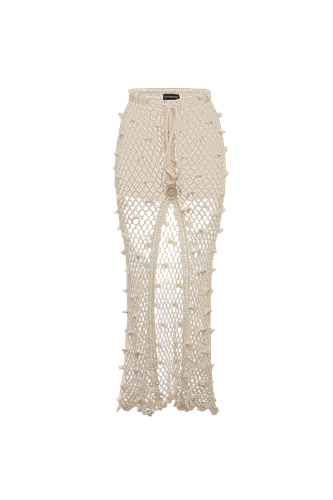 White Handmade Crochet Skirt - ANDREEVA - Modalova