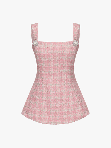 Anabella Bow Top ( Checkered) - XS - Tops - Nana Jacqueline - Modalova