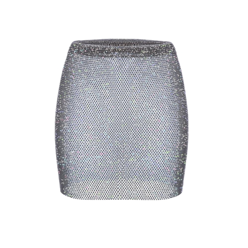 Silver Mini Skirt - Santa Brands - Modalova
