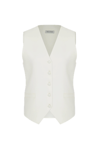 Bea Crepe Vest in Blanche - Nazli Ceren - Modalova