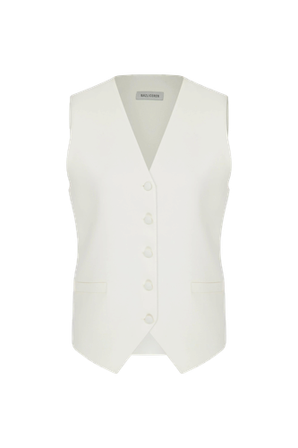 Bea Crepe Vest in Blanche - Nazli Ceren - Modalova