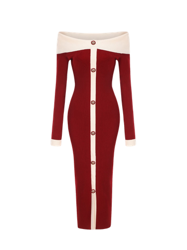 Annie Knit Dress (Red) - Nana Jacqueline - Modalova
