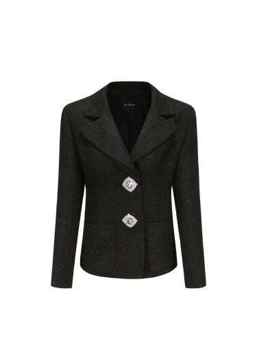 Maya Lapel Suit Jacket (Black) - Nana Jacqueline - Modalova