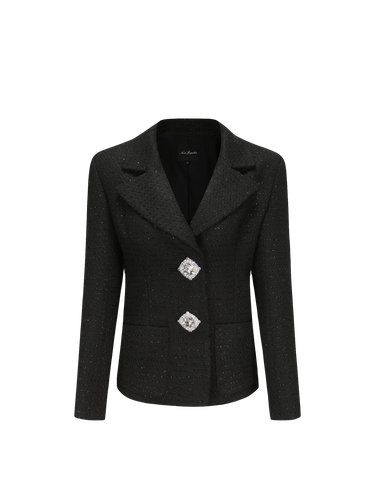 Maya Lapel Suit Jacket (black) - Nana Jacqueline - Modalova