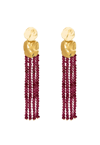 Pendientes Liliana Granate - Lavani Jewels - Modalova