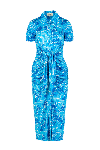 Stretch-jersey midi dress in Pool Water Print - JAAF - Modalova