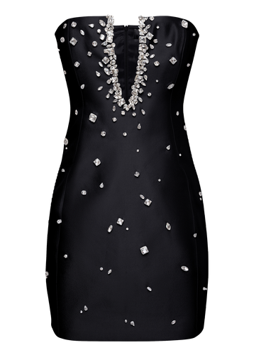 Plunge Neckline Mini Dress - NDS The Label - Modalova
