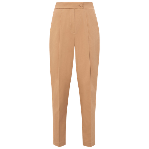 Tailored Cotton Trouser (Camel - Brown) - Femponiq - Modalova