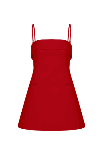 Gaia Mini Dress in Fiery Red - Nazli Ceren - Modalova