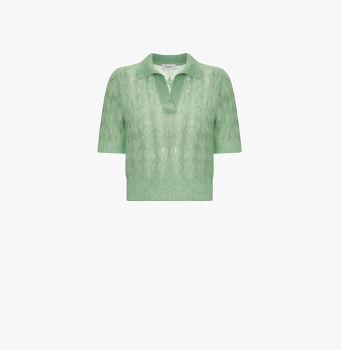 SHEER MOHAIR SHORT SLEEVE POLO SHIRT - XS - Knitwear - CRUSH Collection - Modalova
