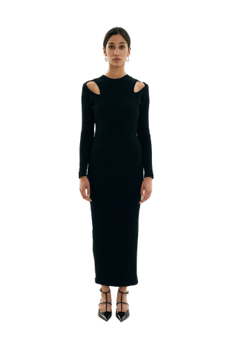 Sylvie Cut-out Maxi Dress Black - Eschel Studio - Modalova