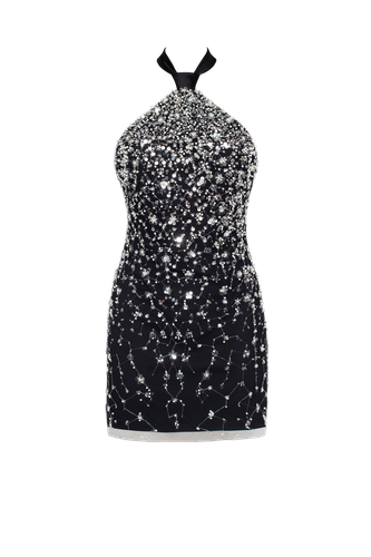 Striking halterneck crystal-embellished mini dress, Xo Xo - Milla - Modalova