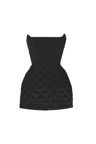 Black crystal quilted mini dress - Compte Spain - Modalova