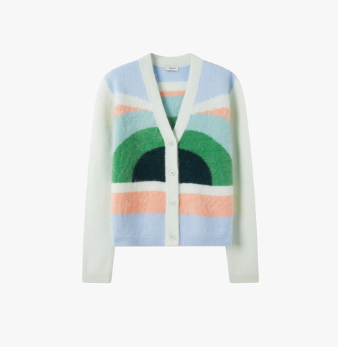 FLUFFY RAINBOW CASHMERE CARDIGAN - XS - Cardigans - CRUSH Collection - Modalova