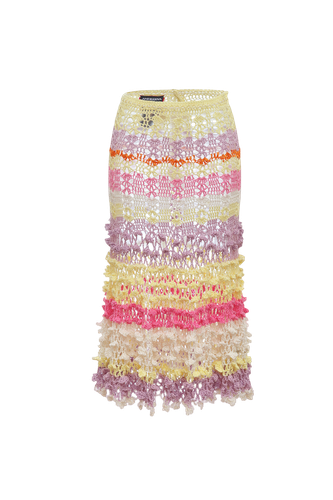 Malva Multicolor Handmade Crochet Skirt - ANDREEVA - Modalova