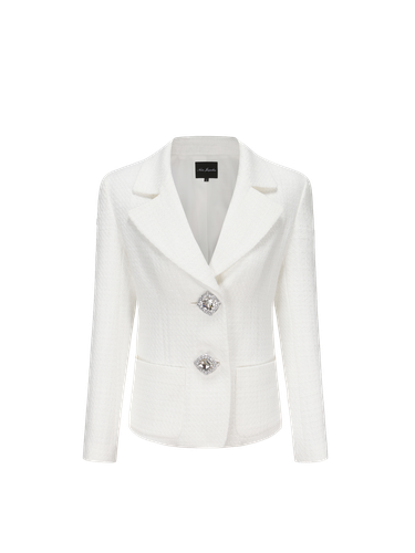 Maya Lapel Suit Jacket (White) - Nana Jacqueline - Modalova