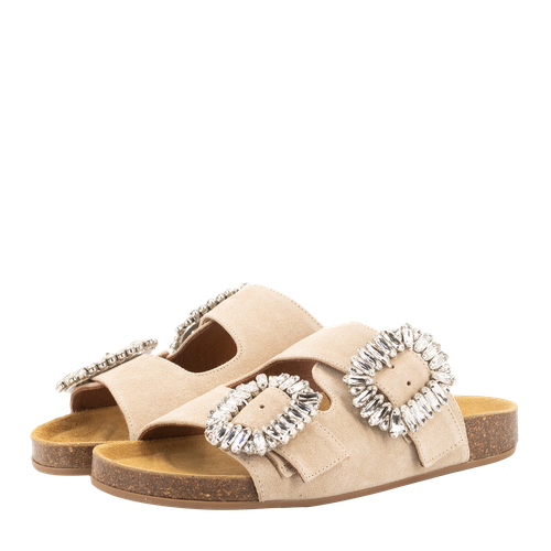 SAND SUEDE SANDALS - Toral - Modalova