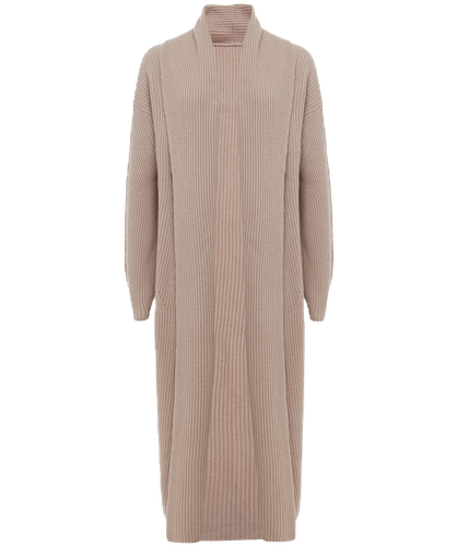 Ribbed Cashmere Coatigan in Toffee - Loop Cashmere - Modalova