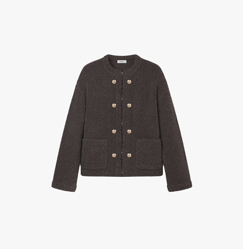 TEDDY BOUCLÉ MANDARIN JACKET - S - Jackets - CRUSH Collection - Modalova