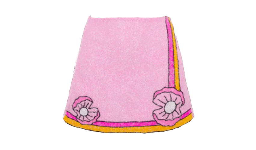 Monty Co-ord Hand Embroidered Bead Pink Skirt - Oceanus Swimwear - Modalova