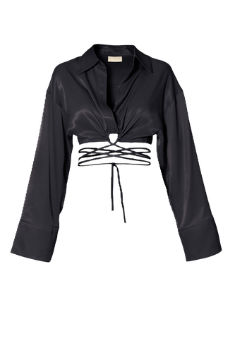 Blouse Lauren Glossy Black - HALEWSKI - Modalova