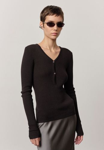 Oscar Knit Blouse - Dark | Women's Clothing - HERSKIND - Modalova