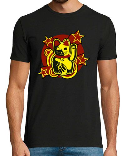 Camiseta Hombre Manga Corta Gato de la suerte: Maneki-neko laTostadora - latostadora.com - Modalova