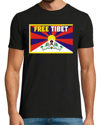 Camiseta CAMISETA NEGRA MANGA CORTA UNISEX - FREE TIBET laTostadora - latostadora.com - Modalova