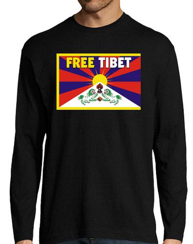 Camiseta CAMISETA MANGA LARGA N/B CHICO - FREE TIBET laTostadora - latostadora.com - Modalova