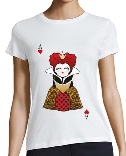 Camiseta mujer Camiseta Kokeshi Reina de Corazones - latostadora.com - Modalova