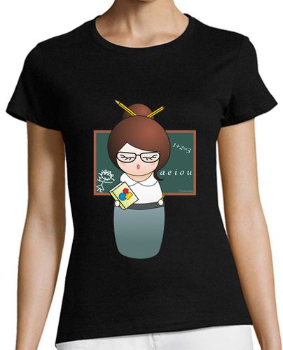 Camiseta Mujer Manga Corta Camiseta Kokeshi Profesora laTostadora - latostadora.com - Modalova