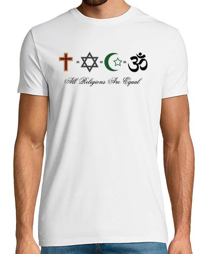 Camiseta All Religions Are Equal (Todas las Religiones son Iguales) - latostadora.com - Modalova