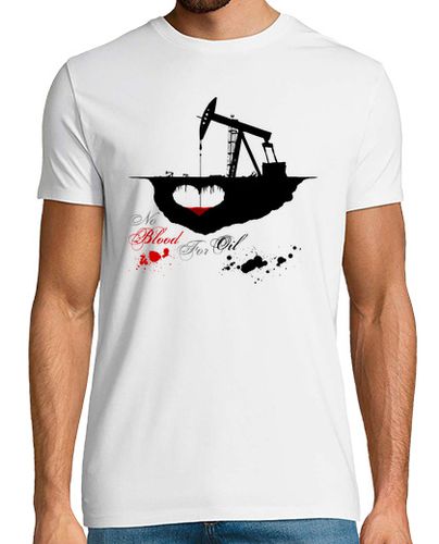 Camiseta No Blood For Oil (No a la Sangre por Petroleo) - latostadora.com - Modalova