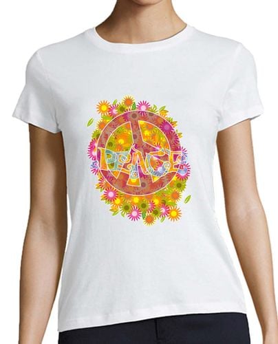 Camiseta Mujer Manga Corta Peace (Paz) laTostadora - latostadora.com - Modalova