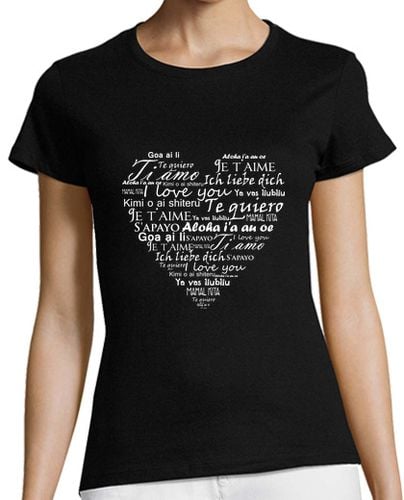 Camiseta Mujer Manga Corta Camiseta Te quiero en varios idiomas laTostadora - latostadora.com - Modalova