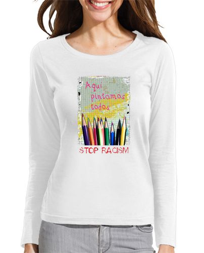 Camiseta mujer Stop Racism Chica - latostadora.com - Modalova